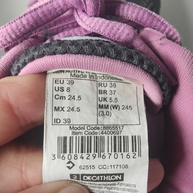 Zapatillas Kalenji running - grises y moradas