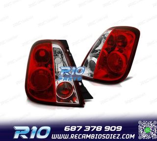 PILOTOS PARA FIAT 500 07- ROJO BLANCO LOOK LEXUS