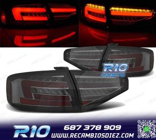 PILOTOS PARA AUDI A4 B8 12-15 SEDAN LED DINÁMICOS AHUMADO P