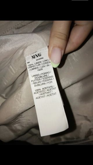 Traje de mango de lino
