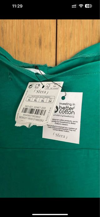 Vestido largo Sfera verde azulado