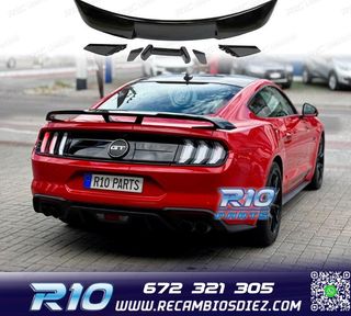 ALERON SPOILER FORD MUSTANG 15-19 LOOK GT500 NEGRO BRILLO
