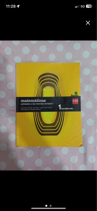 Libro Matemáticas Ciencias Sociales 1 Bachillerato