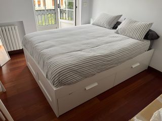 Cama BRIMNES IKEA 140cm c/colchón