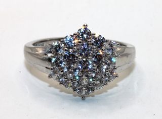 Radioso anello argento pietre CZ