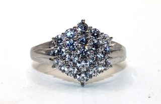 Radioso anello argento pietre CZ