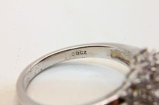 Radioso anello argento pietre CZ