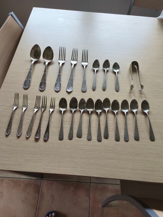 Cubiertos alpaca antiguos