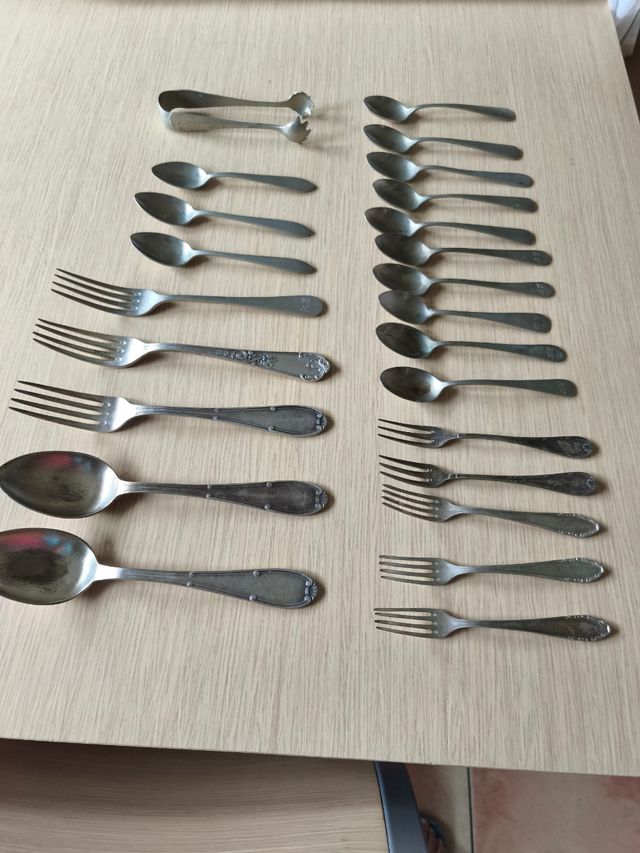 Cubiertos alpaca antiguos