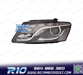 FARO IZQ XENON AUDI Q5 08-12 LED FONDO NEGRO