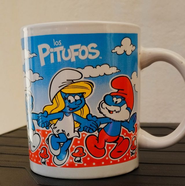 Taza, Mug, jarro desayuno diseño Los Pitufos
