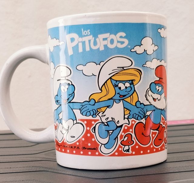 Taza, Mug, jarro desayuno diseño Los Pitufos