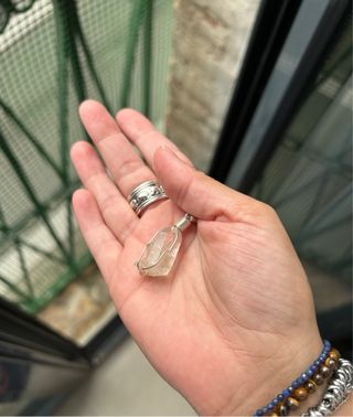 Colgante Cuarzo Cristal Plata
