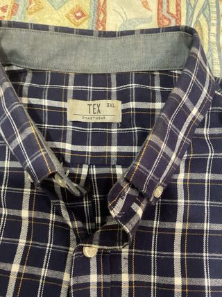 Camisa cuadros azul-blanca
