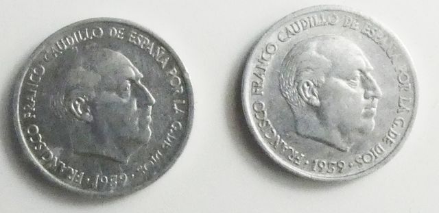 2 Monedas 10 Céntimos Franco 1959