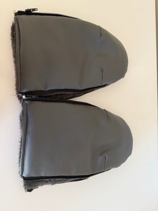Manoplas silla niño - Piel sintética gris