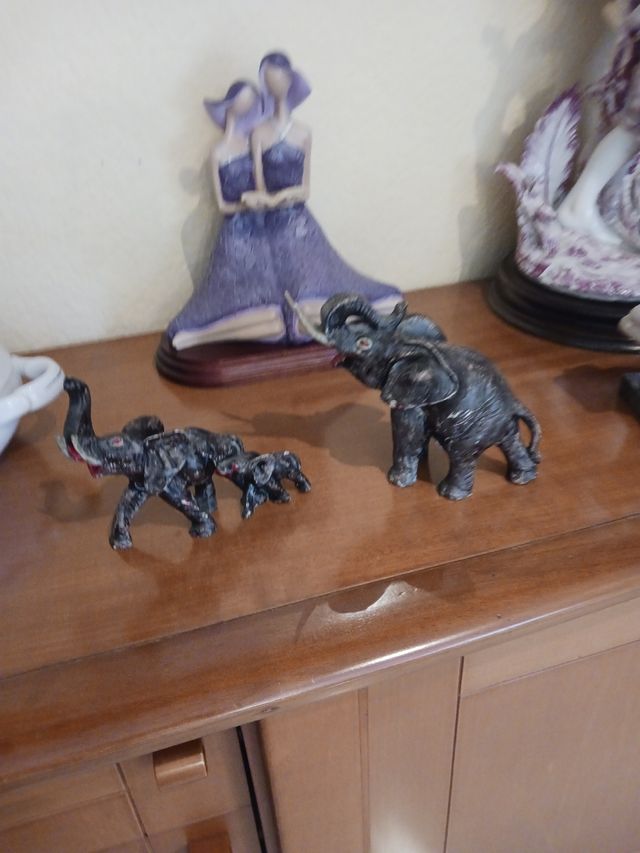 3 Elefantes Decorativos: 14cm y 13cm