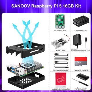 Raspberry Pi 5 16GB Kit 64GB Edition