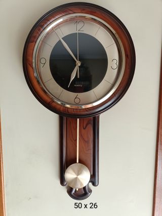Reloj pared péndulo madera