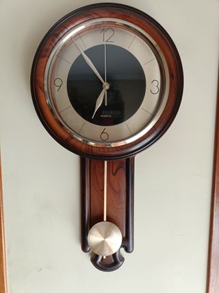 Reloj pared péndulo madera