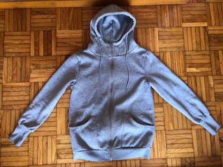 Sudadera gris premamá-porteo cremallera