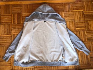 Sudadera gris premamá-porteo cremallera