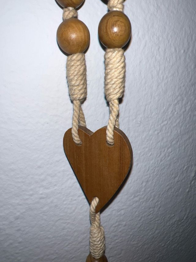 Rosario antiguo de madera,grande