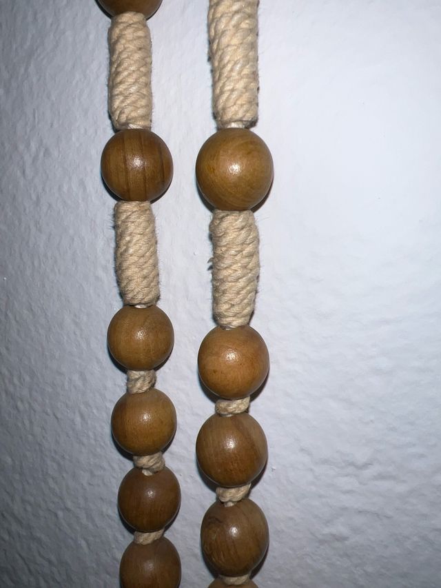 Rosario antiguo de madera,grande