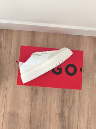 Zapatillas Hugo Boss 39 blancas con plataforma