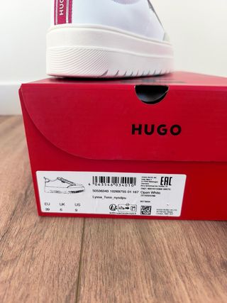 Zapatillas Hugo Boss 39 blancas con plataforma