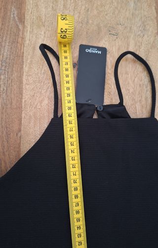 Vestido midi MANGO negro - Talla L
