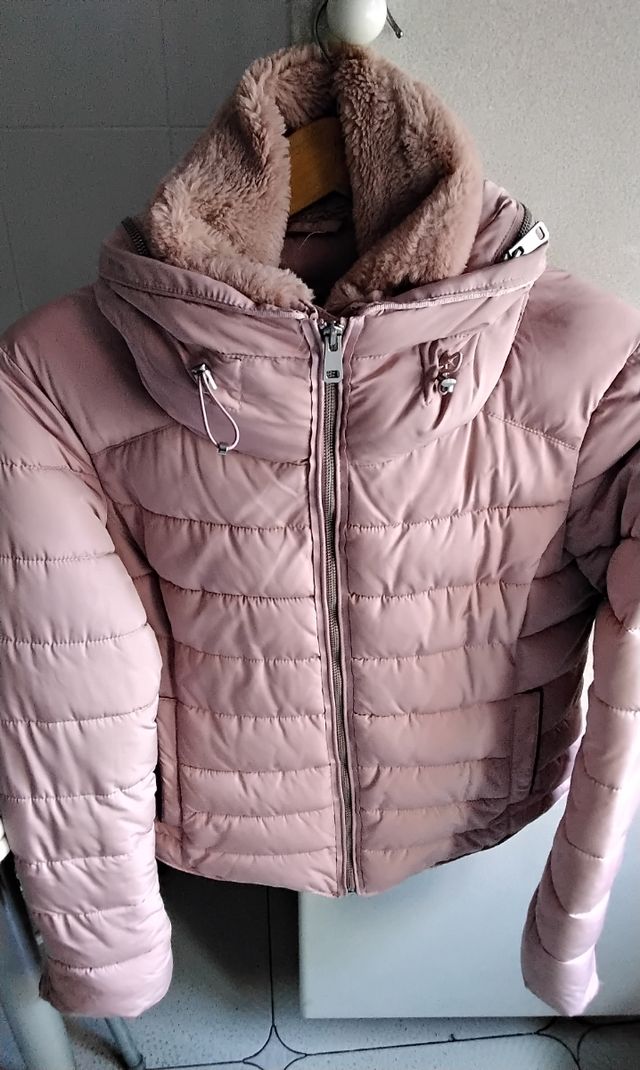 Chaqueta acolchada Zara rosa