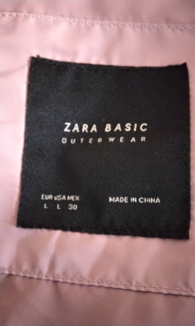 Chaqueta acolchada Zara rosa