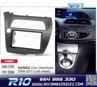 MARCO NEGRO RADIO 2-DIN PARA HONDA CIVIC HATCHBACK 06-11
