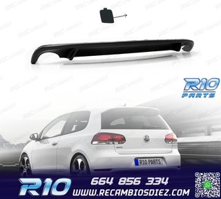 DIFUSOR VOLKSWAGEN VW GOLF 6 LOOK GTI 08-12 + TAPA GANCHO DE