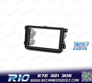 MARCO NEGRO RADIO 2-DIN PARA SEAT ALTEA LEON TOLEDO SKODA FA