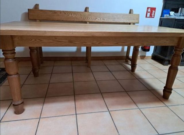 Mesa roble maciza rústica