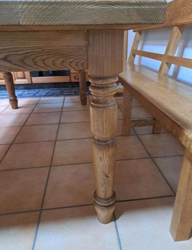 Mesa roble maciza rústica