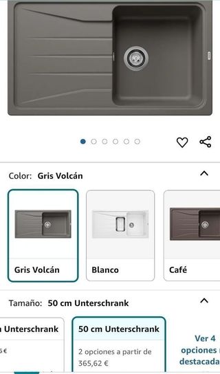 BLANCO SONA 5 S 527334, SILGRANIT, color gris volc