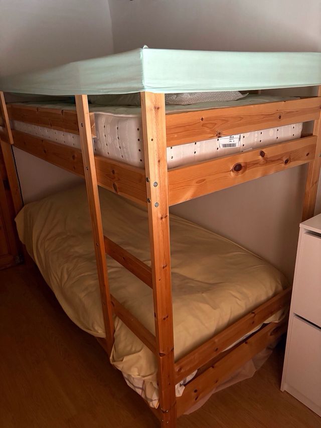 Litera IKEA madera - 2 camas