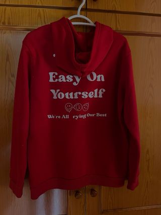 Sudadera roja Shein capucha - Talla L