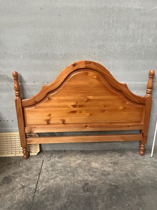 Cabecero cama madera 135cm marrón