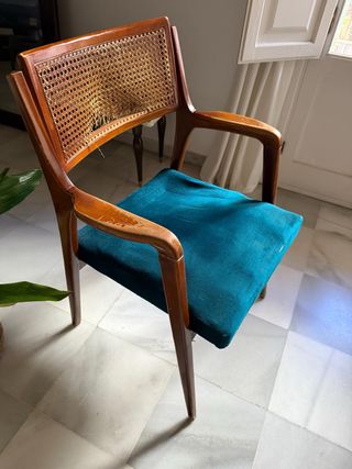 Poltrone vintage in rattan da restaurare