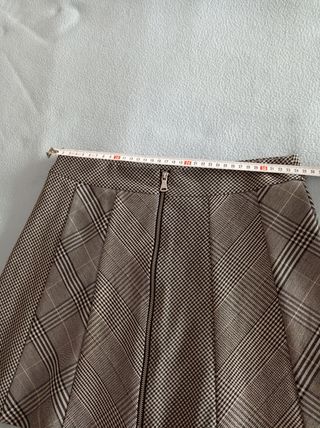 Minifalda cuadros Zara - marrón beige