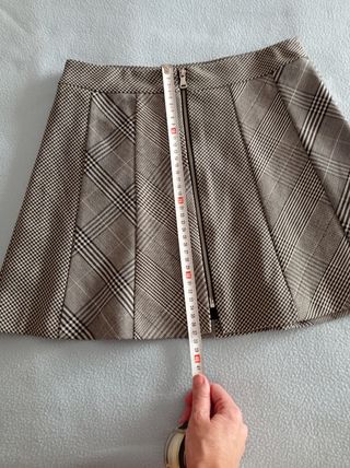 Minifalda cuadros Zara - marrón beige