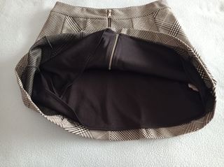 Minifalda cuadros Zara - marrón beige