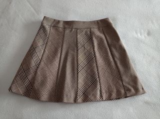Minifalda cuadros Zara - marrón beige