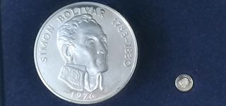 Moneda Plata 20 Balboas 1976.2 1⁄2 centésimos