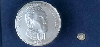 Moneda Plata 20 Balboas 1976.2 1⁄2 centésimos