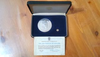 Moneda Plata 20 Balboas 1976.2 1⁄2 centésimos